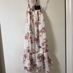 Beautiful white with flowers.